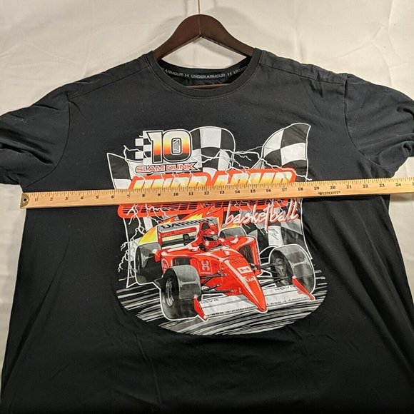 Under Armour Racing Slam Dunk Loose Fit Men's xl Extra Large black t-shirt top - Picture 11 of 11